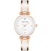 Anne Klein Women’s Genuine Diamond Dial Bangle Watch(White/Rose Gold)