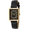 Anne Klein Women’s Glitter Accented Croco-Grain Strap Watch, AK/3820(Black/Gold)