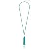 Anne Klein Women’s Gold Turquoise 32in Tassel Strand Necklace, One Size