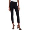 Anne Klein Womens Hollywood Slim Leg Pull-on Ankle-Length Pant(Asphalt)