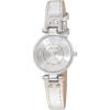 Anne Klein Women’s Leather Strap Watch(Silver)
