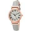 Anne Klein Women’s Leather Strap Watch(Taupe/Rose Gold)
