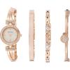 Anne Klein Women’s Premium Crystal Accented Bangle Watch and Bracelet Set, AK/2238(Rose Gold/Pink)