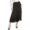 Anne Klein Womens Pull on Flat Frt Belt Pleated Skirt (Lin(Anne Black)