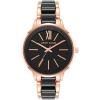 Anne Klein Women’s Resin Bracelet Watch(Black/Rose Gold)