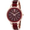 Anne Klein Women’s Resin Bracelet Watch(Burgundy/Gold)