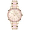 Anne Klein Women’s Resin Bracelet Watch(Gold/Iridescent White)