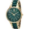 Anne Klein Women’s Resin Bracelet Watch(Green/Gold)