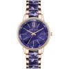 Anne Klein Women’s Resin Bracelet Watch(Pearlescent Navy/Rose Gold)