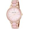 Anne Klein Women’s Resin Bracelet Watch(Pearlescent Pink/Rose Gold)