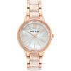 Anne Klein Women’s Resin Bracelet Watch(Pearlescent White/Rose Gold)