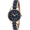 Anne Klein Women’s Resin Bracelet Watch(Rose Gold/Navy Blue)