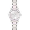 Anne Klein Women’s Resin Bracelet Watch(Silver/Iridescent White)