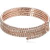 Multi-Row Crystal Coil Bracelet(Rose Gold)