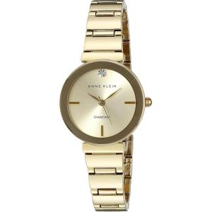 Anne Klein Women’s Genuine Diamond Dial Bracelet Watch(Gold)