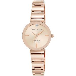 Anne Klein Women’s Genuine Diamond Dial Bracelet Watch(Rose Gold)