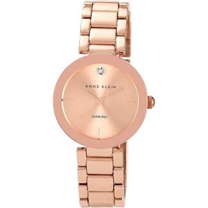 Anne Klein Women’s Genuine Diamond Dial Bracelet Watch(Rose Gold-Tone)