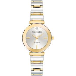 Anne Klein Women’s Genuine Diamond Dial Bracelet Watch(Two Tone)