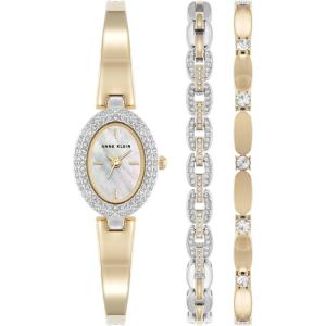 Anne Klein Women’s Genuine Diamond Dial Bracelet Watch(Two-Tone)