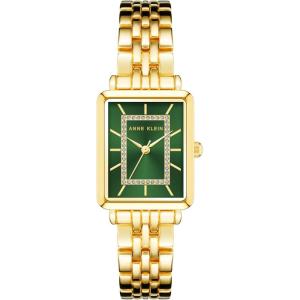 Anne Klein Women’s Glitter Accented Bracelet Watch(Gold/Green)