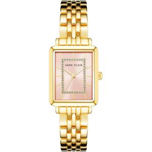 Anne Klein Women’s Glitter Accented Bracelet Watch(Gold/Pink)