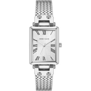 Anne Klein Women’s Mesh Bracelet Watch(Silver)