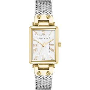 Anne Klein Women’s Mesh Bracelet Watch(Silver/Gold)