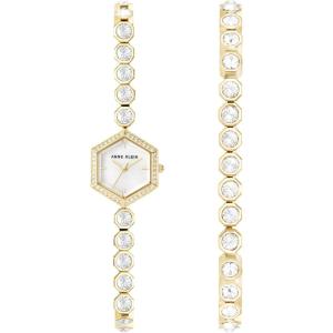 Anne Klein Women’s Premium Crystal Accented Bracelet Watch Set