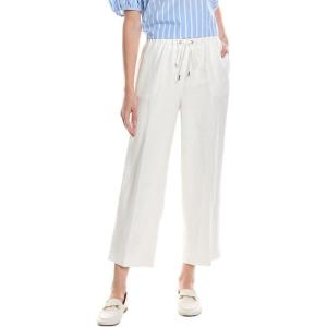 Anne Klein Women’s Pull on Drawstring Wide Leg Crop (Lined)(Bright White)