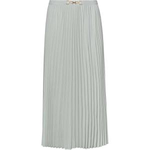 Anne Klein Womens Pull on Flat Frt Belt Pleated Skirt (Lin(Soft Aloe)