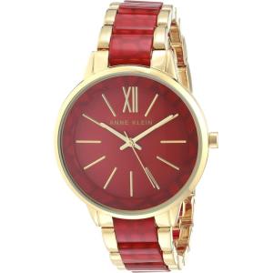 Anne Klein Women’s Resin Bracelet Watch(Gold/Red)