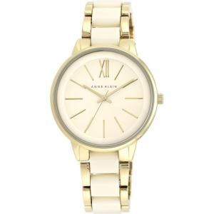 Anne Klein Women’s Resin Bracelet Watch(Ivory/Gold)