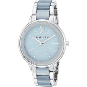 Anne Klein Women’s Resin Bracelet Watch(Light Blue/Silver)