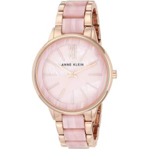 Anne Klein Women’s Resin Bracelet Watch(Pearlescent Pink/Rose Gold)