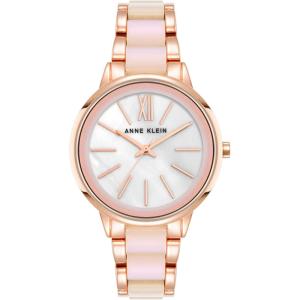 Anne Klein Women’s Resin Bracelet Watch(Rose Gold/Iridescent)