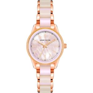 Anne Klein Women’s Resin Bracelet Watch(Rose Gold/Iridescent Blush Pink)