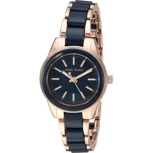 Anne Klein Women’s Resin Bracelet Watch(Rose Gold/Navy Blue)