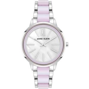 Anne Klein Women’s Resin Bracelet Watch(Silver/Iridescent)