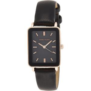 Anne Klein Women’s Strap Watch, AK/3702(Black/Rose Gold)