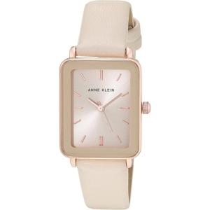 Anne Klein Women’s Strap Watch, AK/3702(Cream/Rose Gold)