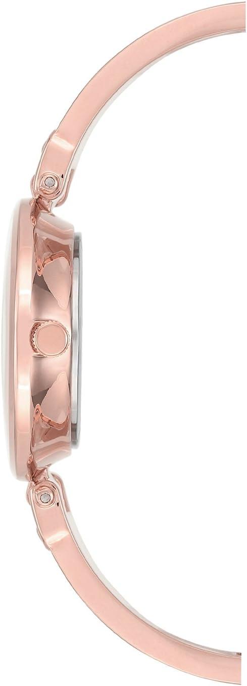 imageAnne Klein Womens Genuine Diamond Dial Bangle WatchGreyRose Gold