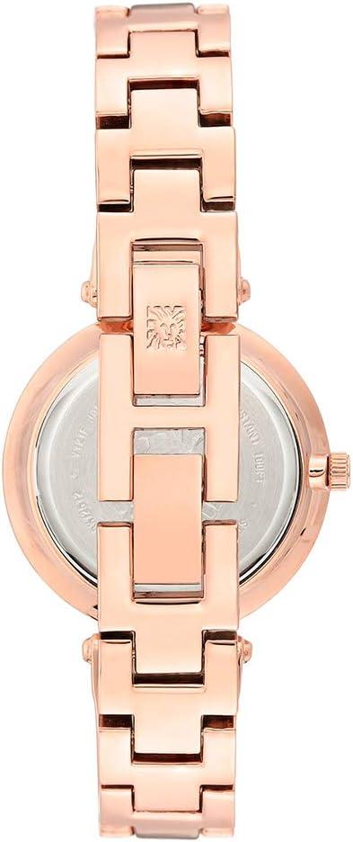 imageAnne Klein Womens Genuine Diamond Dial Bangle WatchLight PinkRose