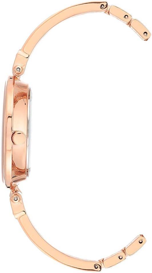 imageAnne Klein Womens Genuine Diamond Dial Bangle WatchLight PinkRose