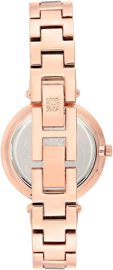 imageAnne Klein Womens Genuine Diamond Dial Bangle WatchTealRose Gold