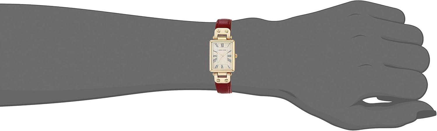 imageAnne Klein Womens Leather Strap Watch AK3752RedGold