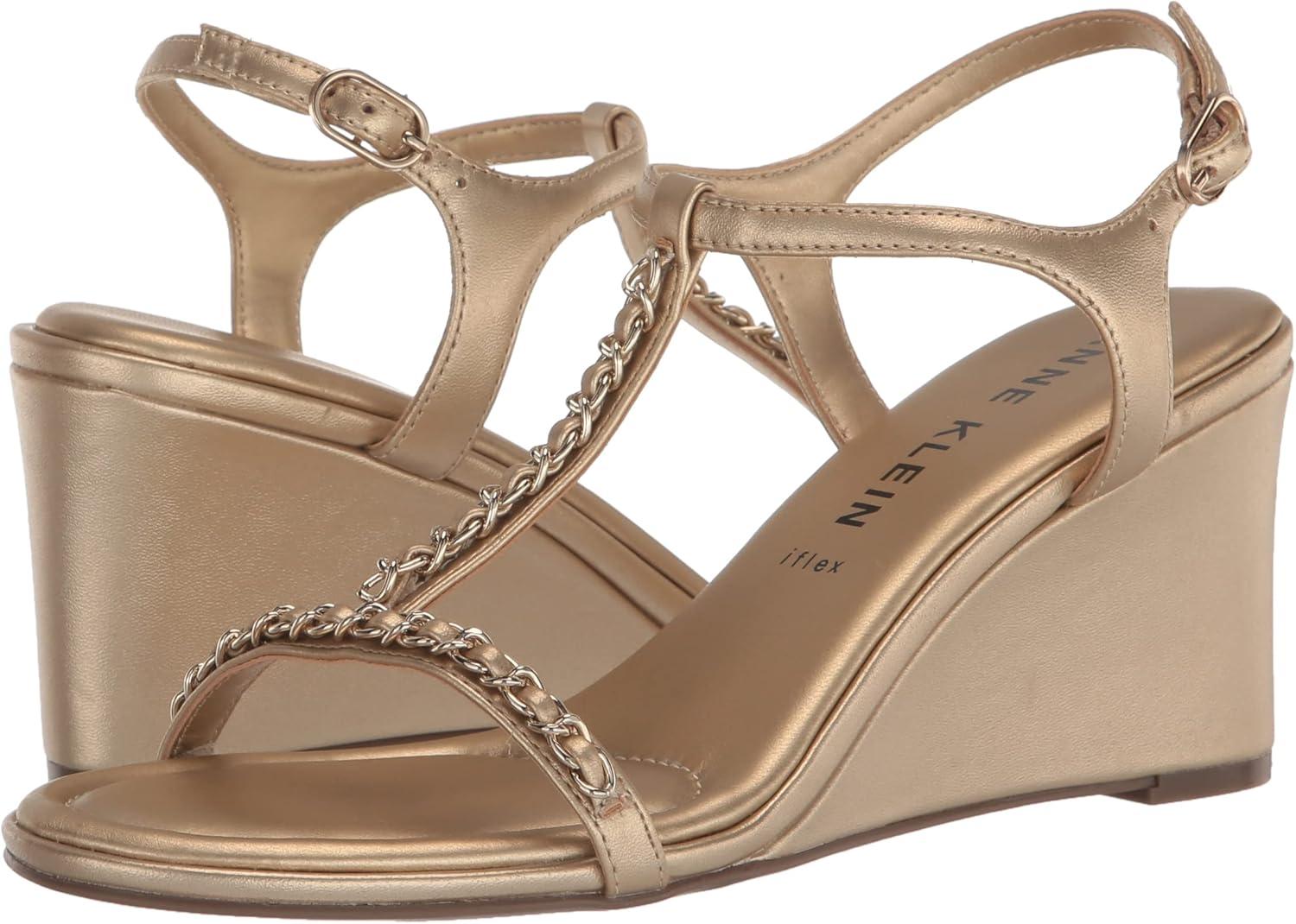 imageAnne Klein Womens Sloan Wedge SandalPlatinum