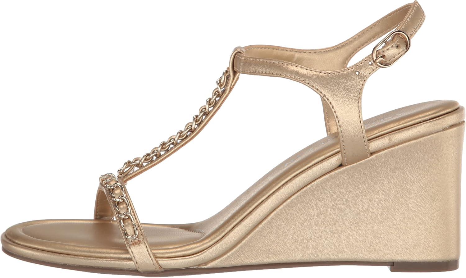imageAnne Klein Womens Sloan Wedge SandalPlatinum