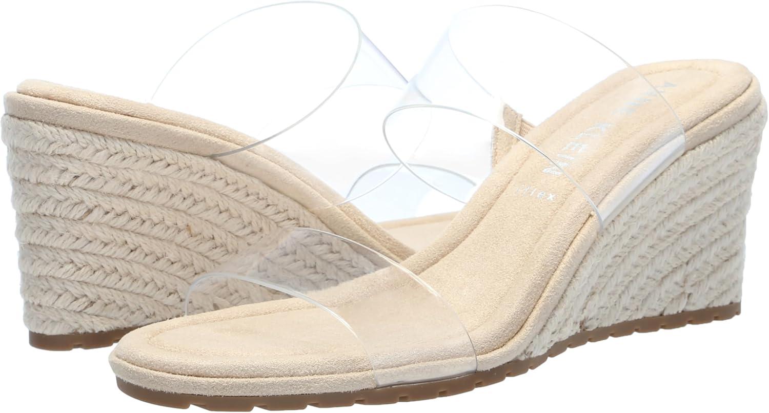 imageAnne Klein Womens Strike Espadrille Wedge SandalClear