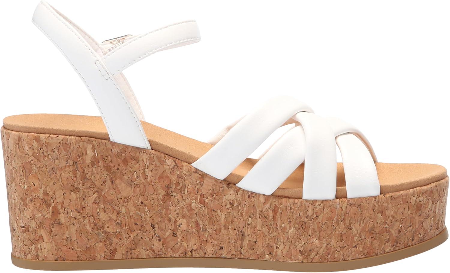 imageAnne Klein Womens Valencia Espadrille Wedge SandalWhite