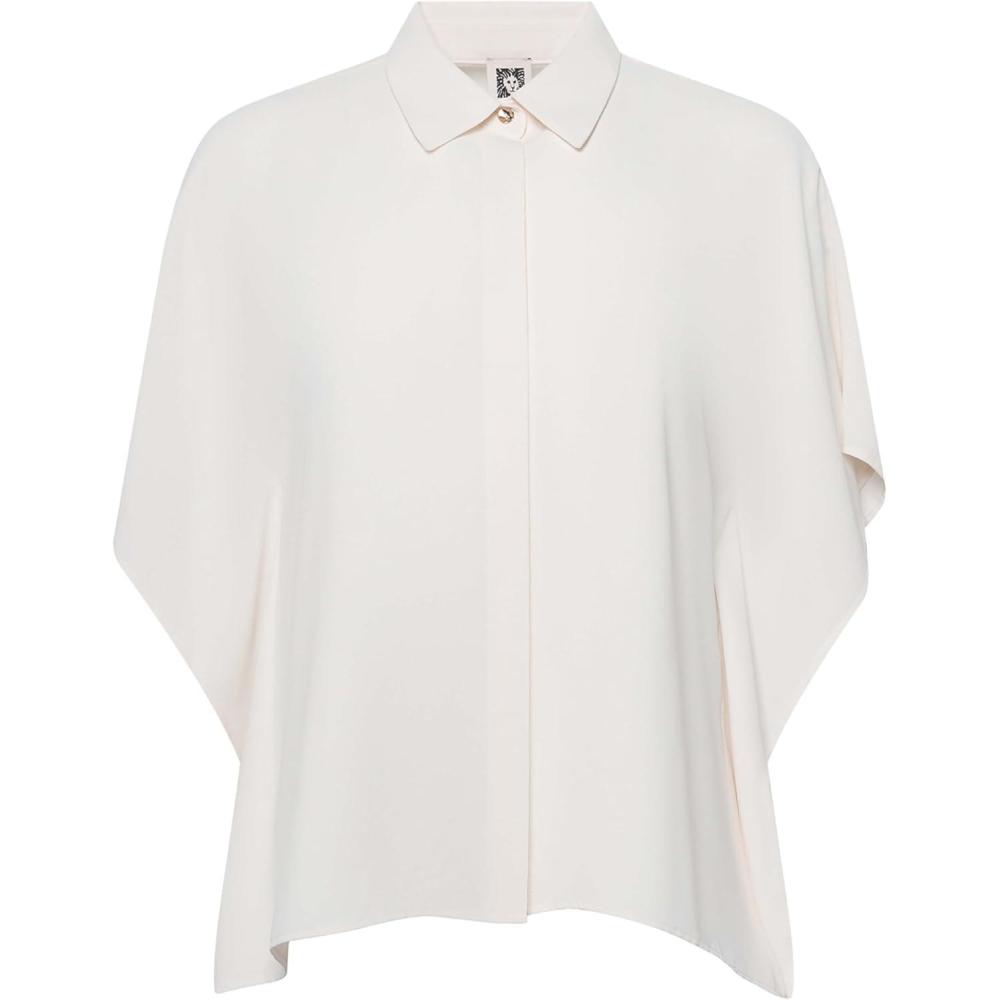 imageAnne Klein Womens Bttn Frt Dolman SLV BlouseWhite Dove